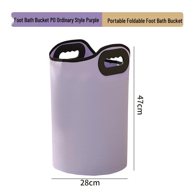 Portable Foldable Insulated Foot Bath Bucket - Deep, Thickened Design with Drainable Foot Soak Bag for Calf Coverage At Home