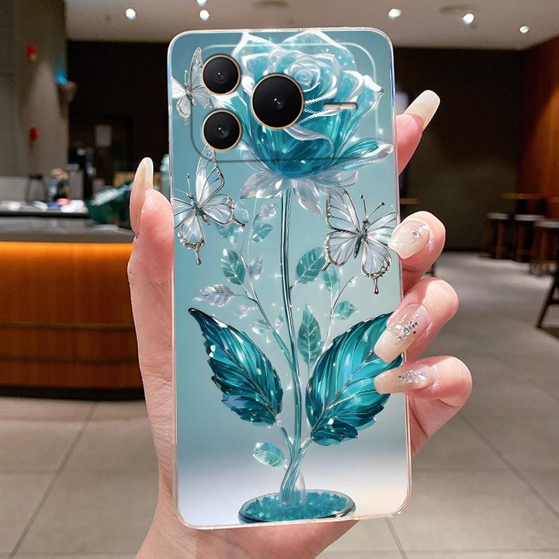 For Honor Power 2 Case Clear Cover Luxury Fashion Butterfly Flower Soft TPU Silicone Casing for Honor Power2 SER-AN00 Phone Case