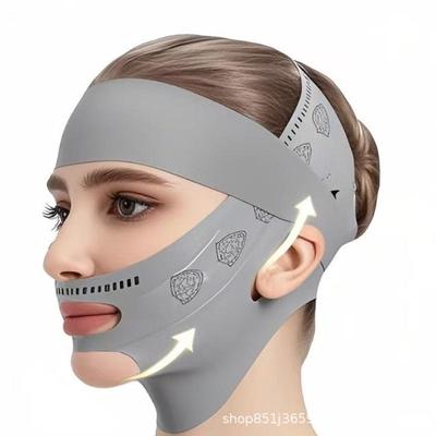 Maschera Notturna Doppio Mento Lifting & Rassodante: Fascia Anti-Cedimento Traspirante, Migliora Linee del Viso e Solchi Nasolabiali