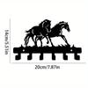 Horse Shaped Metal Wall Hook, Rustic Coat Hat Towel Rack for Entryway Bathroom Cloakroom, Durable Key Holder