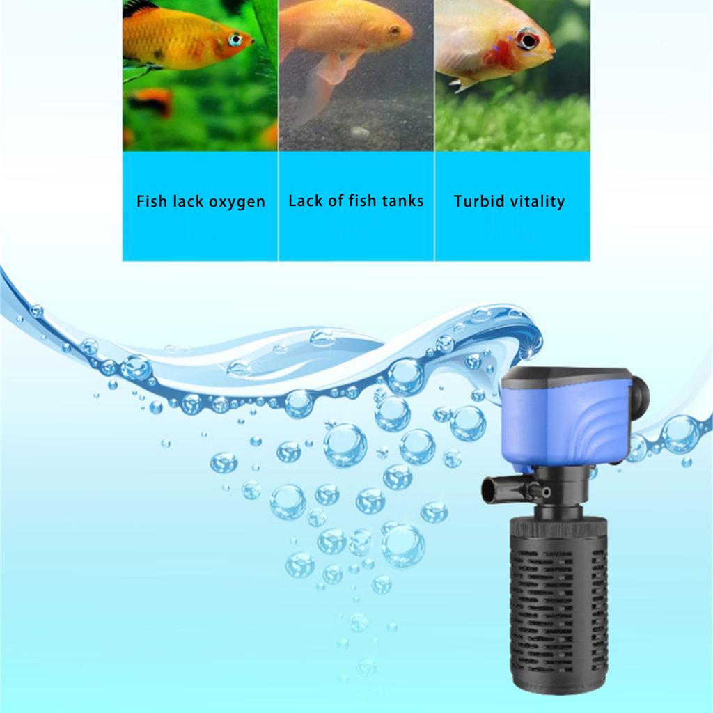 Low Maintenance 3 In 1 Aquariums Filter With Oxygenation And Circulations for Easy Installation and Maintenances