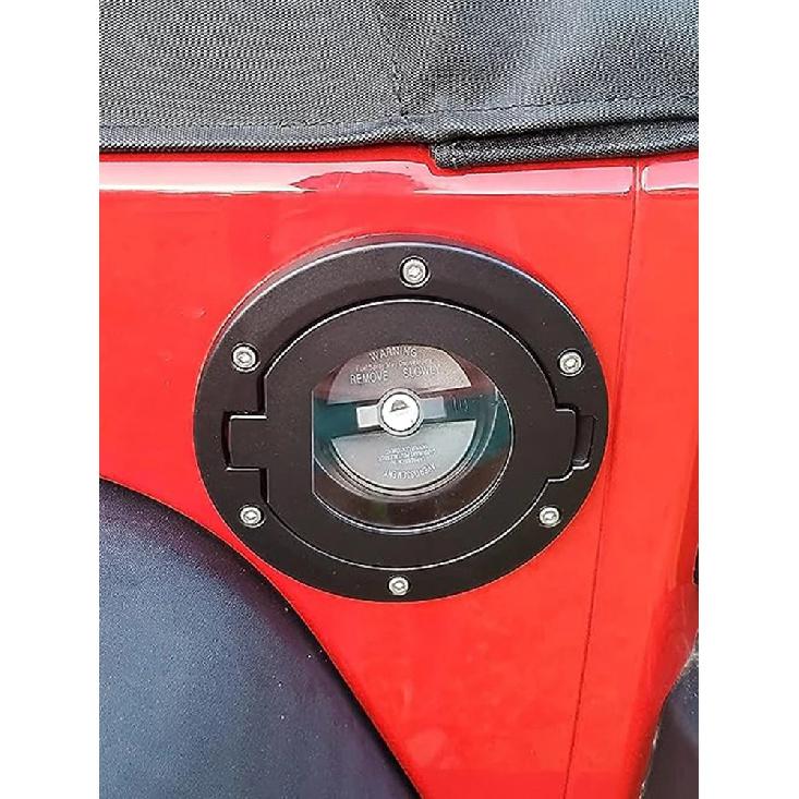 Fuel Filler Door Transparent Gas Tank Cap Cover Accessories For Wrangler JK Unlimited 2/ 4Door Sport Rubicon Sahara 2007-2017