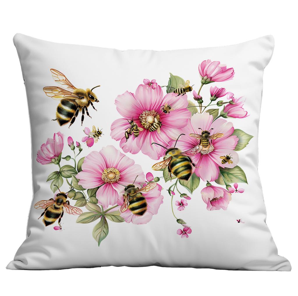 New Retro Pink Spring Farmhouse Pillowcase Home Living Room Sofa Cushion Pillowcase