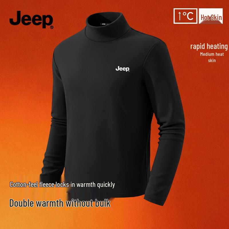 JEEP Men's Thermal Half-Turtleneck Long-Sleeve T-Shirt