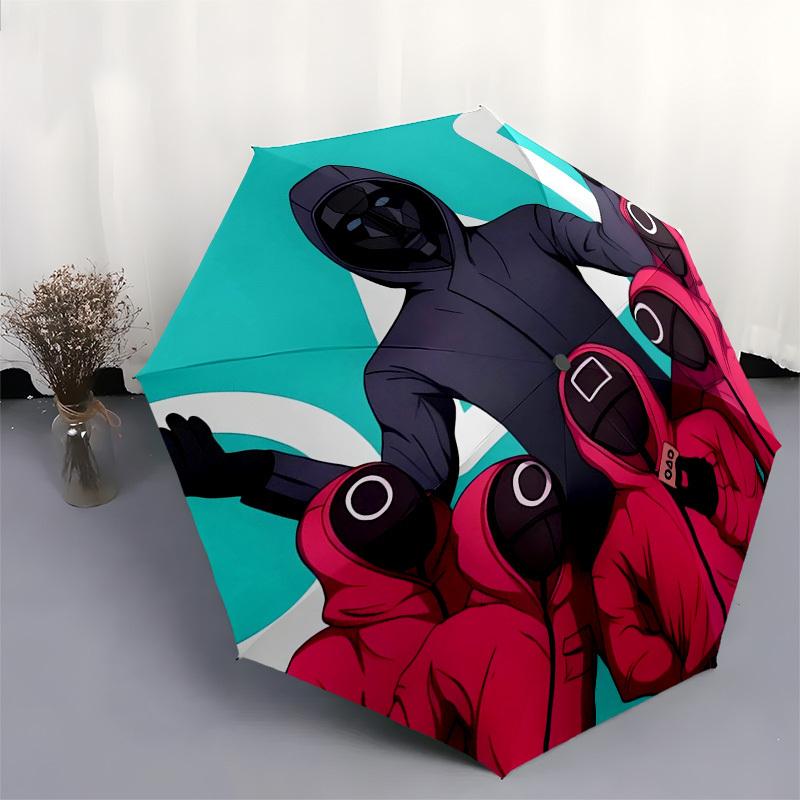 1pc Squid Games Themed High-quality Umbrella,Automatic Opening and Closing Umbrella,Multi-functional Umbrella G0811094