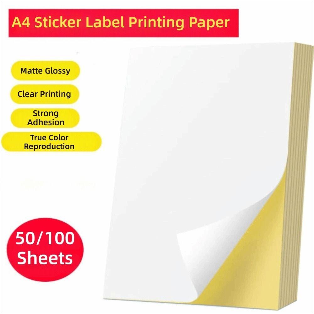 A4 Self-Adhesive Paper Writable Paper Sheet New Label Copier  Laser Inkjet Printer