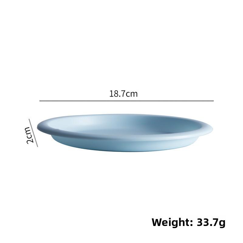 Plastikteller - Kreative bunte runde Teller - Haushaltsteller gegen Herunterfallen - Buffet-Salatplatten - Pastateller - Obstteller