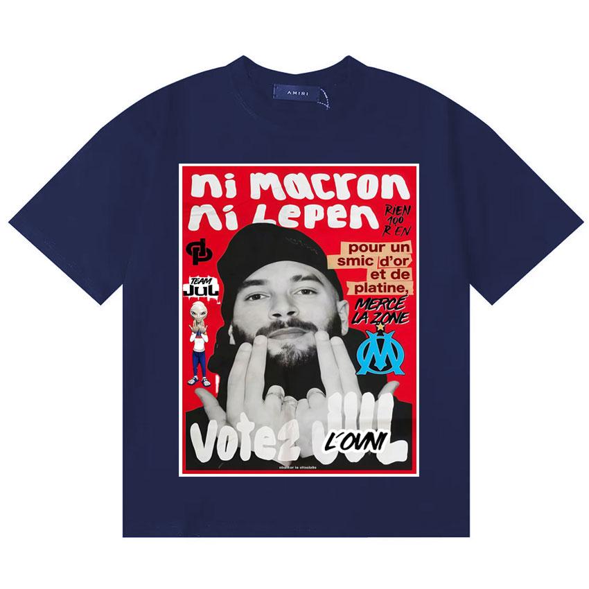 Französischer Rapper Vote2 JUL Merch Grafiken T-Shirts Unisex Damen HipHop Übergroßes T-Shirt Kurzarm Gothic Lässiges T-Shirt Unisex