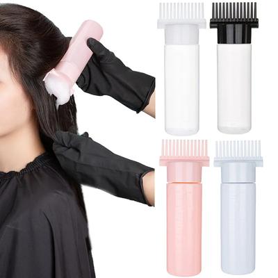 180ML bottiglia ricaricabile per tintura per capelli shampoo pettine applicatore in plastica erogazione olio da salone colorazione dei capelli strumento per lo styling del parrucchiere