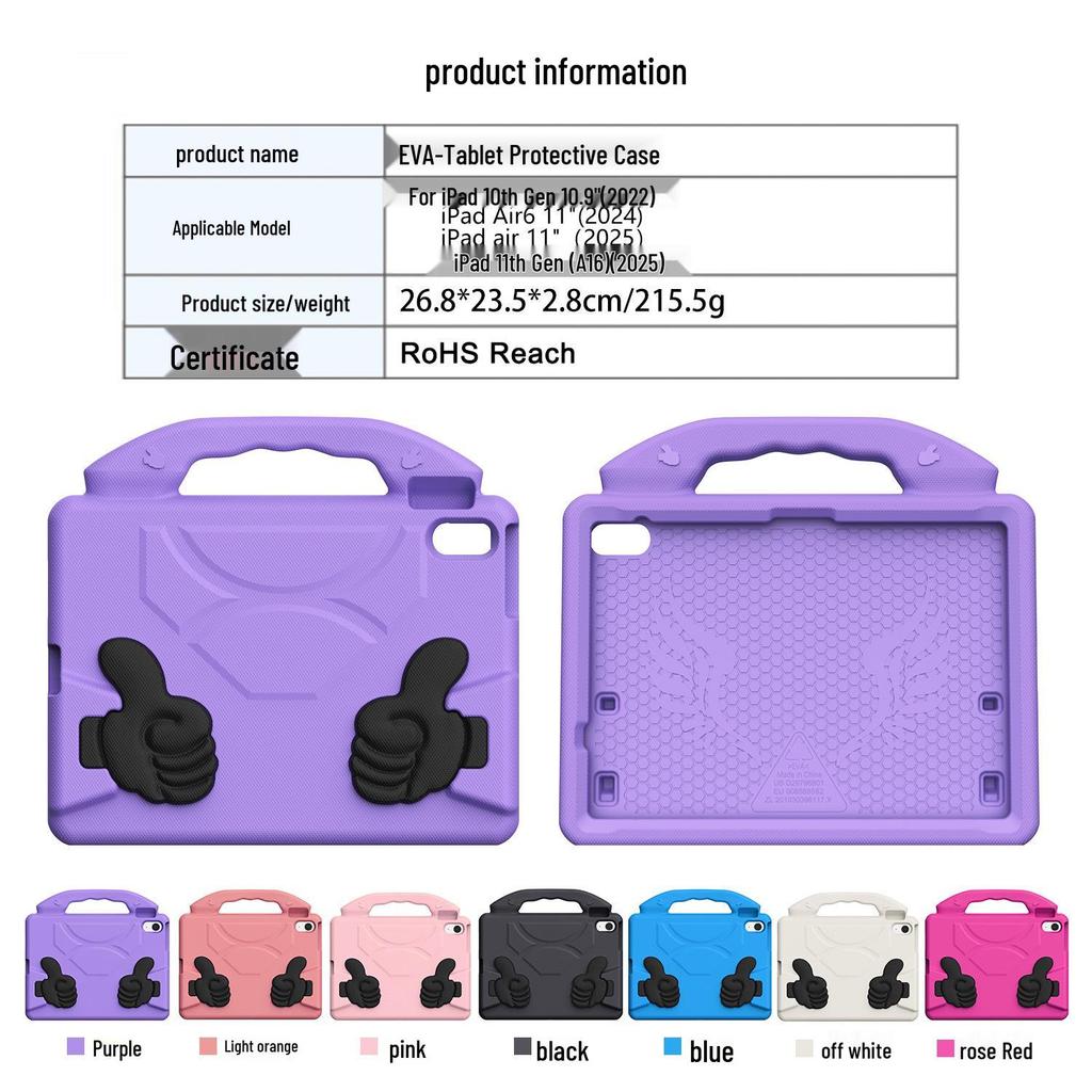 Full Coverage Kids Protective Case for iPad 11th Gen 11-Inch/10th Gen/Air 7