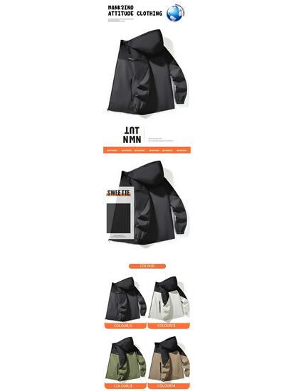 Men's Trendy Hooded Jacket for Teens - Lightweight Spring/Autumn Casual Coat