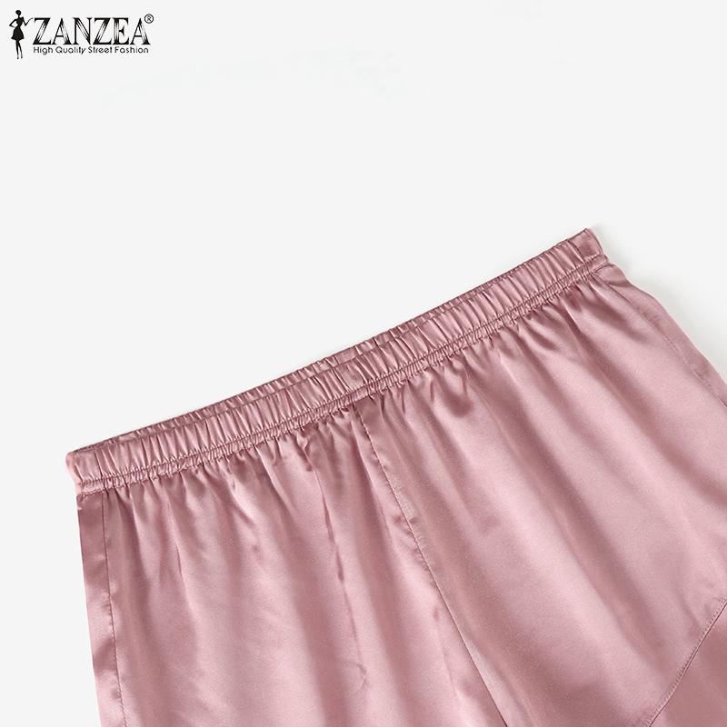 ZANZEA Damskie letnie luźne koronkowe spodenki nocne