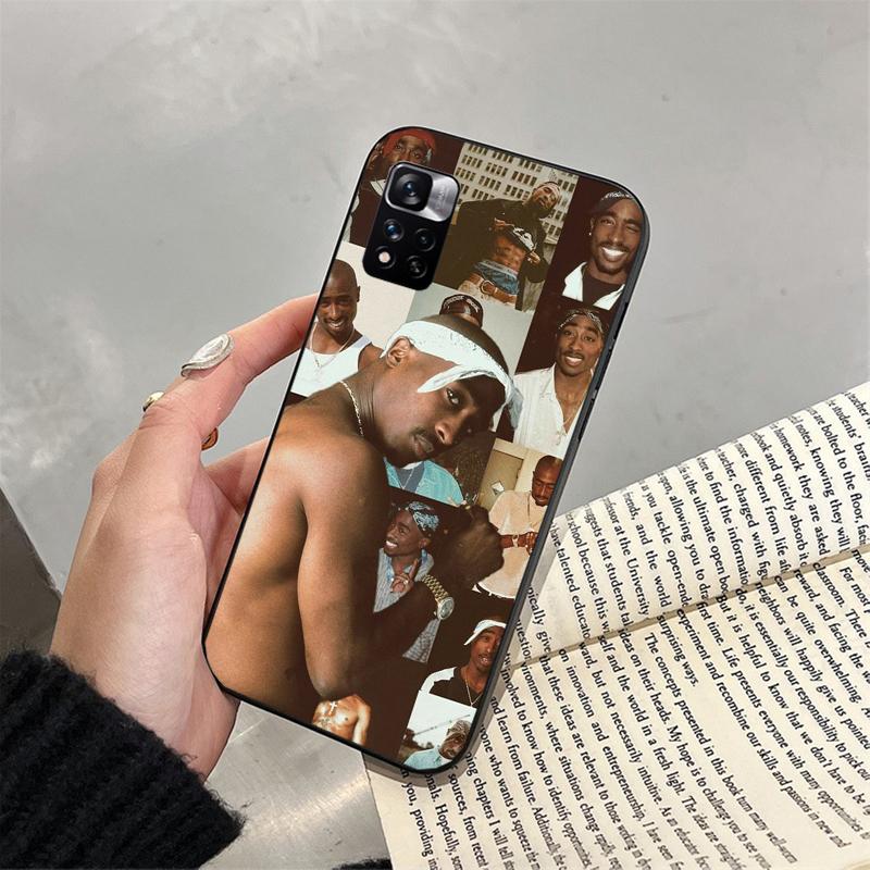 Phone Case For Xiaomi Redmi note 13 12 Pro 11S 11 10 Pro 10S 12S Redmi 10 10C 9C 13C Tupac 2pac Singer Case