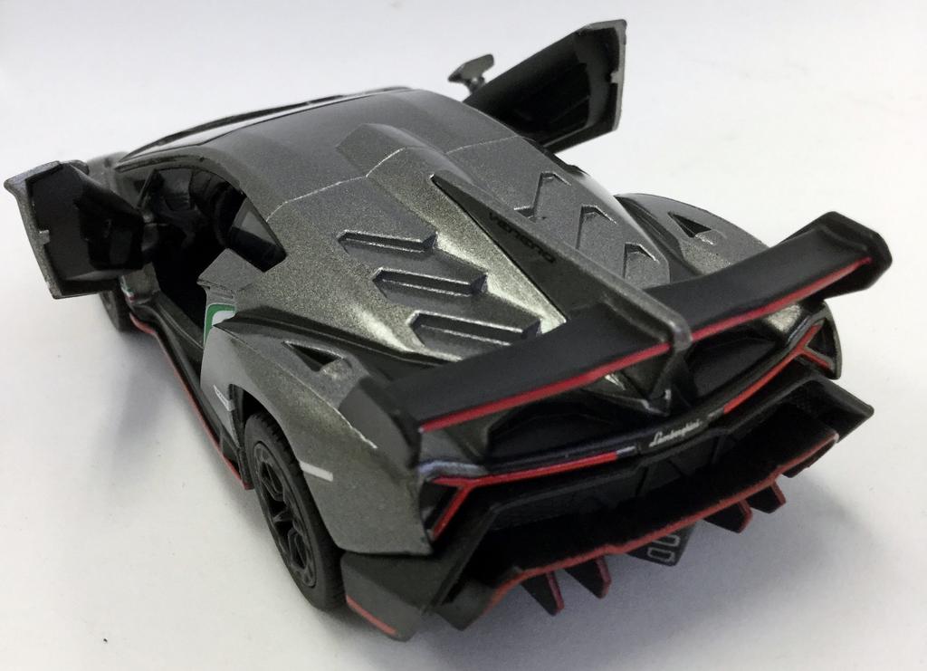 KiNSMART 1/36 Lamborghini Veneno Diecast Pullback Miniature Car (Gray)