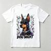 Unisex Cool Doberman Dog Graphic TShirt Dog Night Street Graffiti Print Short Sleeve Crewneck Tees Casual Cotton Tops For Men Women Dog Lovers Gift