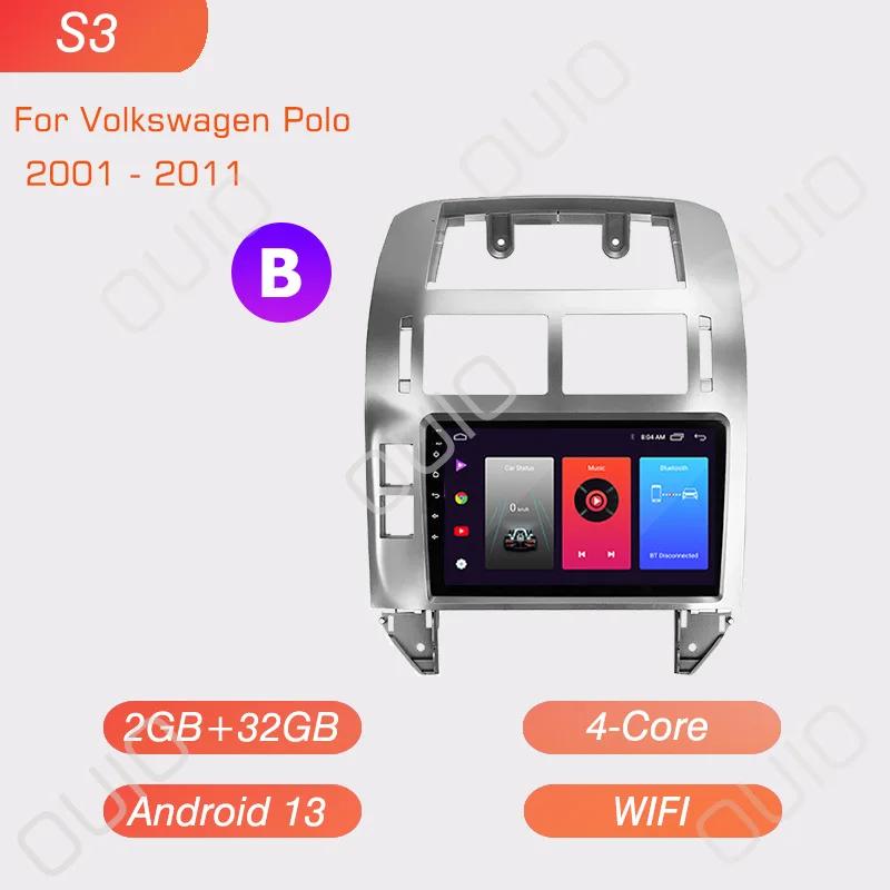

Android 13 Carplay радио для Volkswagen Polo Mk4 IV 2001-2009 Автомагнитола Мультимедийный плеер android Auto GPS навигация 2DIN DSP