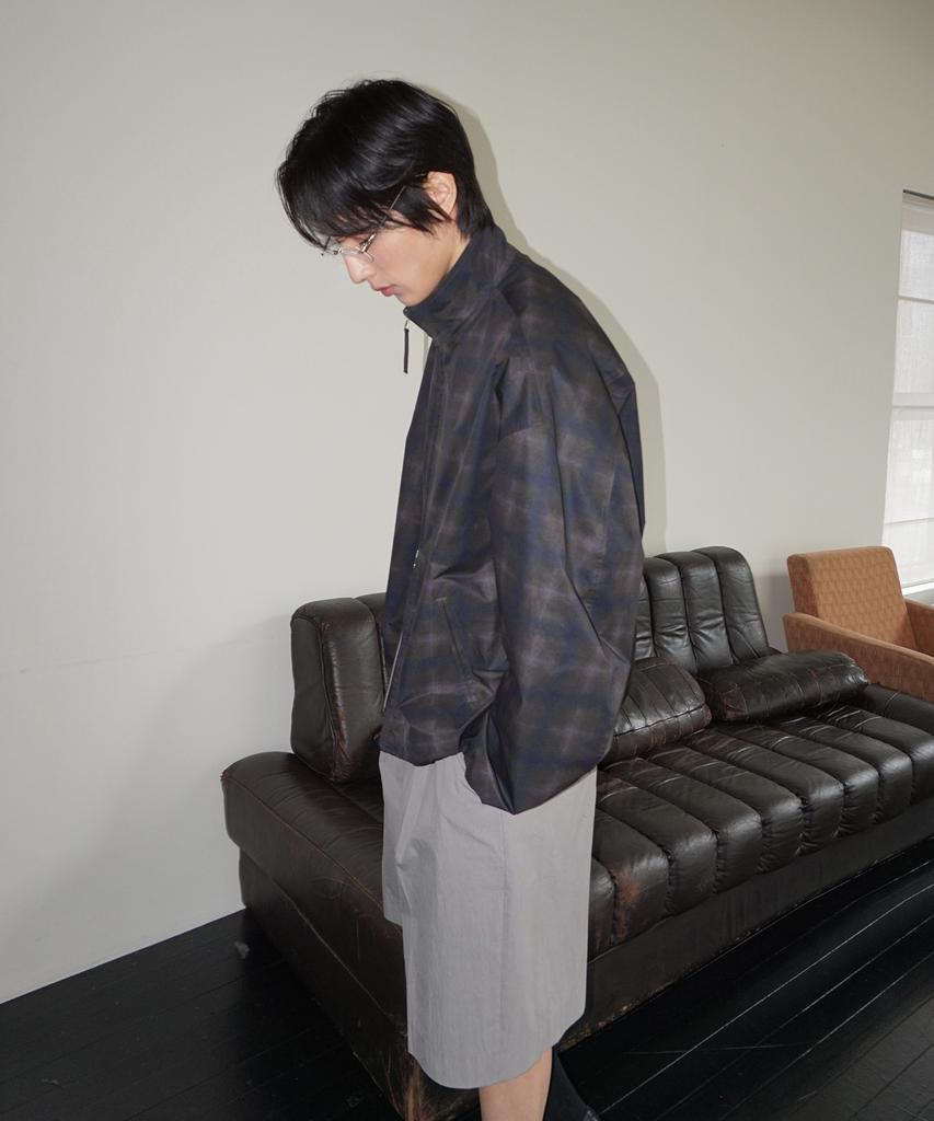 Mood Inside Shadow Check Windbreaker_Green
