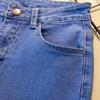 Blue Flare Jeans Pants for Women Plus Size 5XL Elastic Loose Casual Harem Trousers with Buttons Spring