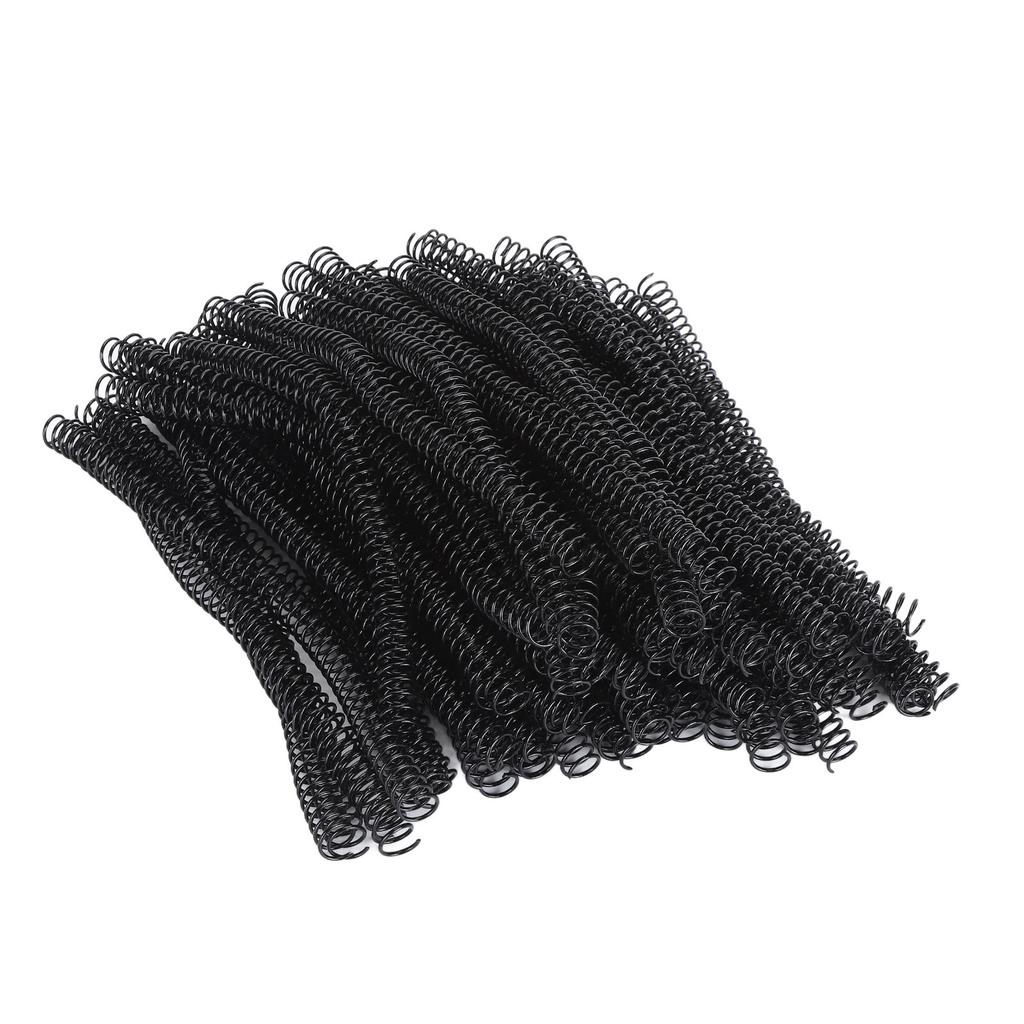 100PCS Binding Spiral 14.3mm Diameter 48 Teeth 4:1 115 Pieces A4 Paper Spiral Binding Wire Black