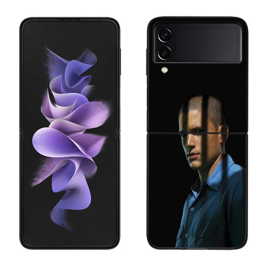 Prison Break TV Series Phone Case For Samsung Z Flip 7 6 5G Galaxy Z Flip 5 4 3 Black Hard Cell Cover Luxury PC Shell Coque