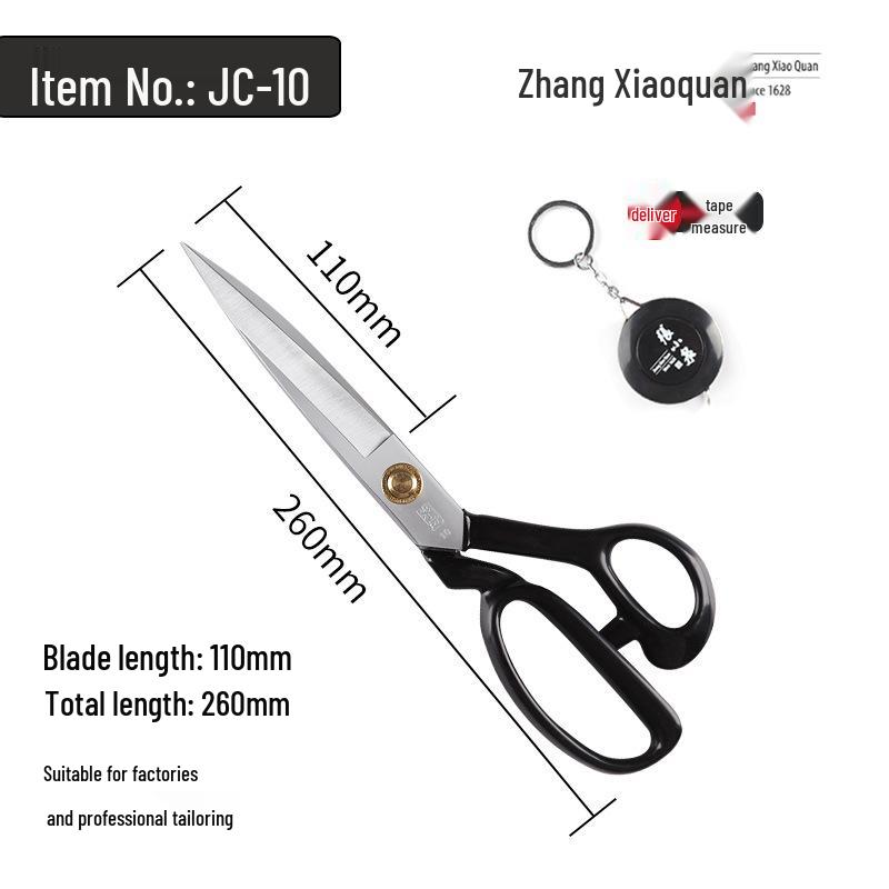 Genuine Zhang Xiaoquan 8/10 Inch Durable Tailor Shears for Fabric Cutting and Sewing