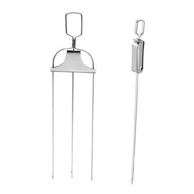 2Pcs Barbecue Fork Set Stainless Steel Grill Skewers for Picnics and Gatherings Convenient Outdoor Grilling Stick