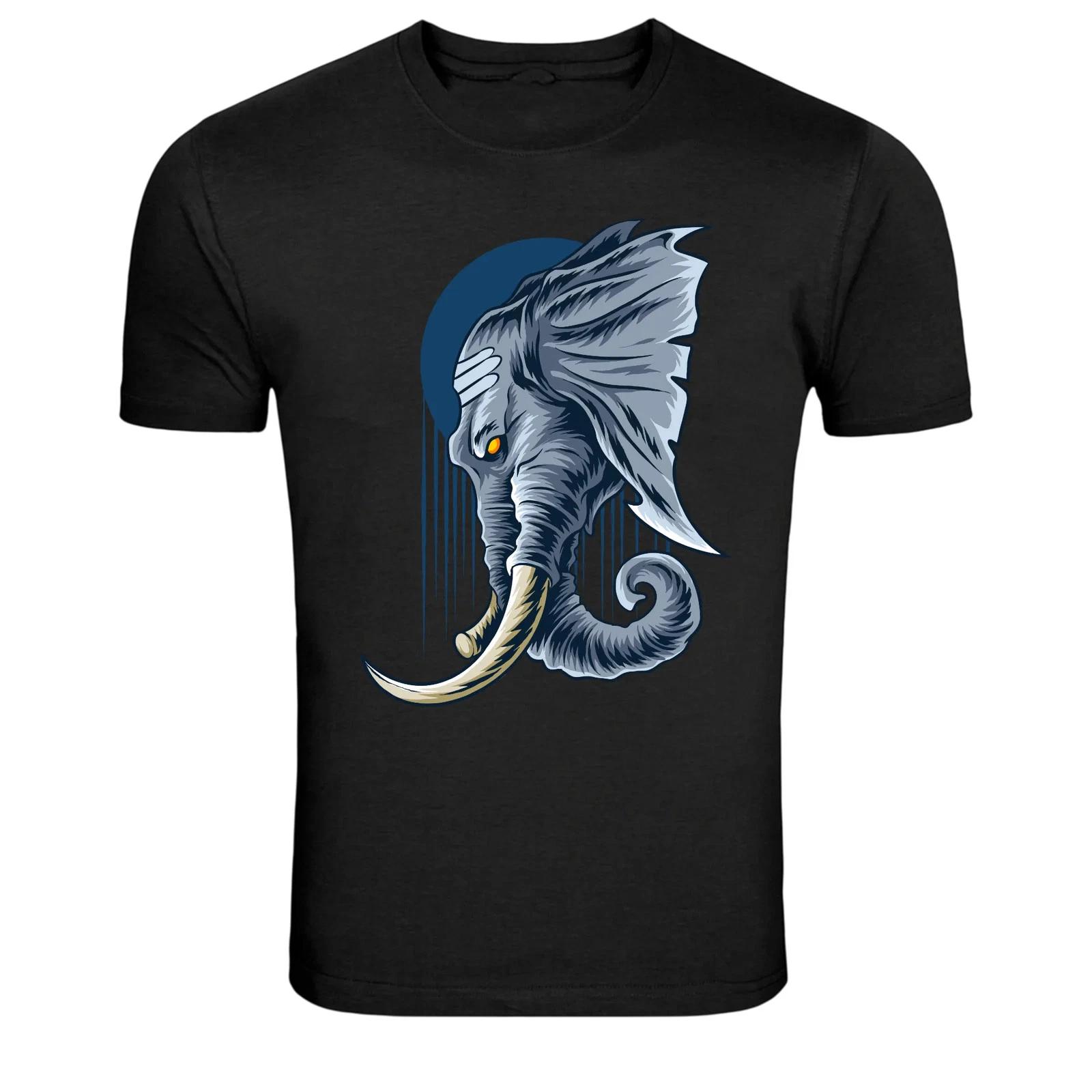 Elephant Head Abstract Animal Graphic T Shirt Wildlife Tee L