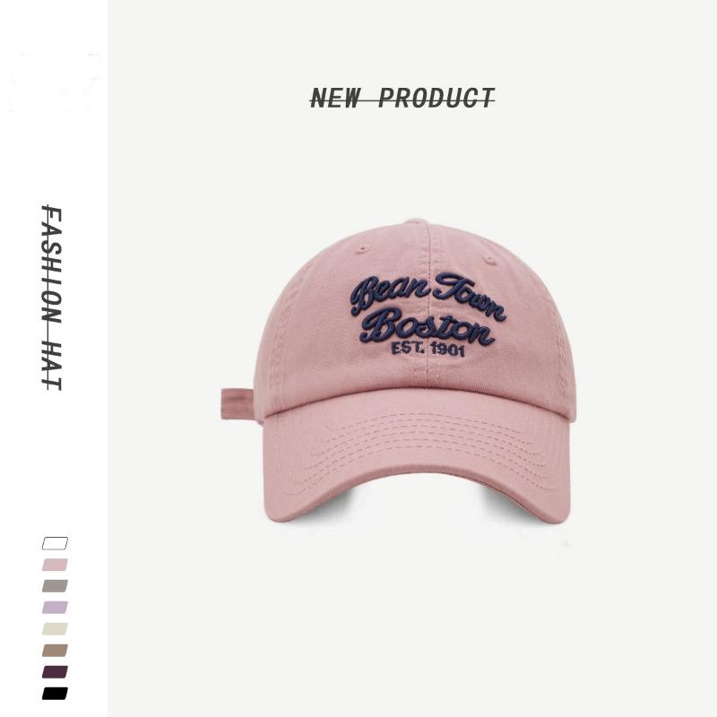 Hat Female Street Letter Embroidery Baseball Cap Male Summer Shopping Versatile Face Small Peaked Cap Summer