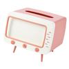 TV-Taschentuchbox, Mehrzweck-Taschentuchbox mit niedlichem, innovativem Retro-Design und Telefonhalterung für das Badezimmer