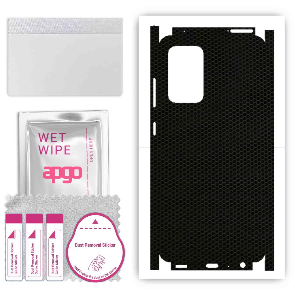 apgo Protective Skin Sticker for the Back+sides Compatible with Samsung Galaxy A52 4G, Full Wrap Film, Foil, Vinyl - Pattern Matrix