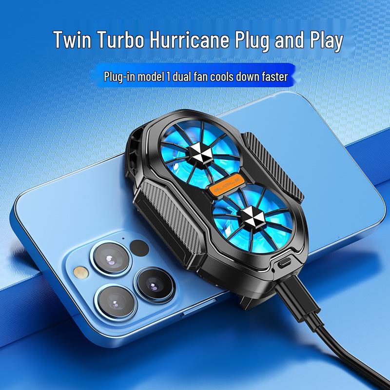 

FS01 Dual Fan Mobile Game Cooler: Air-Cooled Battery & Back Clip Design