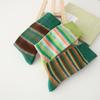 Ladies Spring and Autumn Color Assorted Striped College Wind Tube Cotton Socks