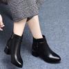 Martin Boots New Autumn and Winter Thick Heel Medium Heel Shoes Short Boots High Heel Single Boots Winter Velvet