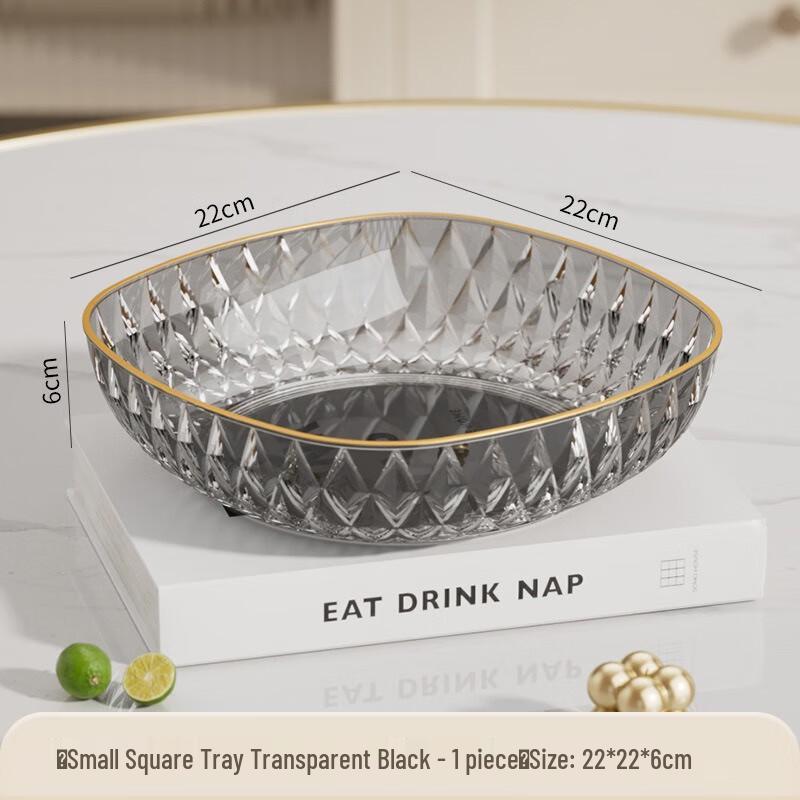 Fumaide Light Luxury Glass Fruit Plate 3-Piece Set