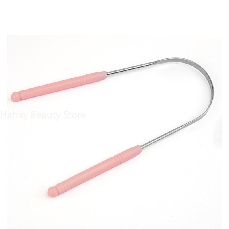 1PCS Stainless Steel Tongue Scraper Oral Tongue Cleaner Brush Tongue Toothbrush Oral Hygiene High Quality Tounge Scraper