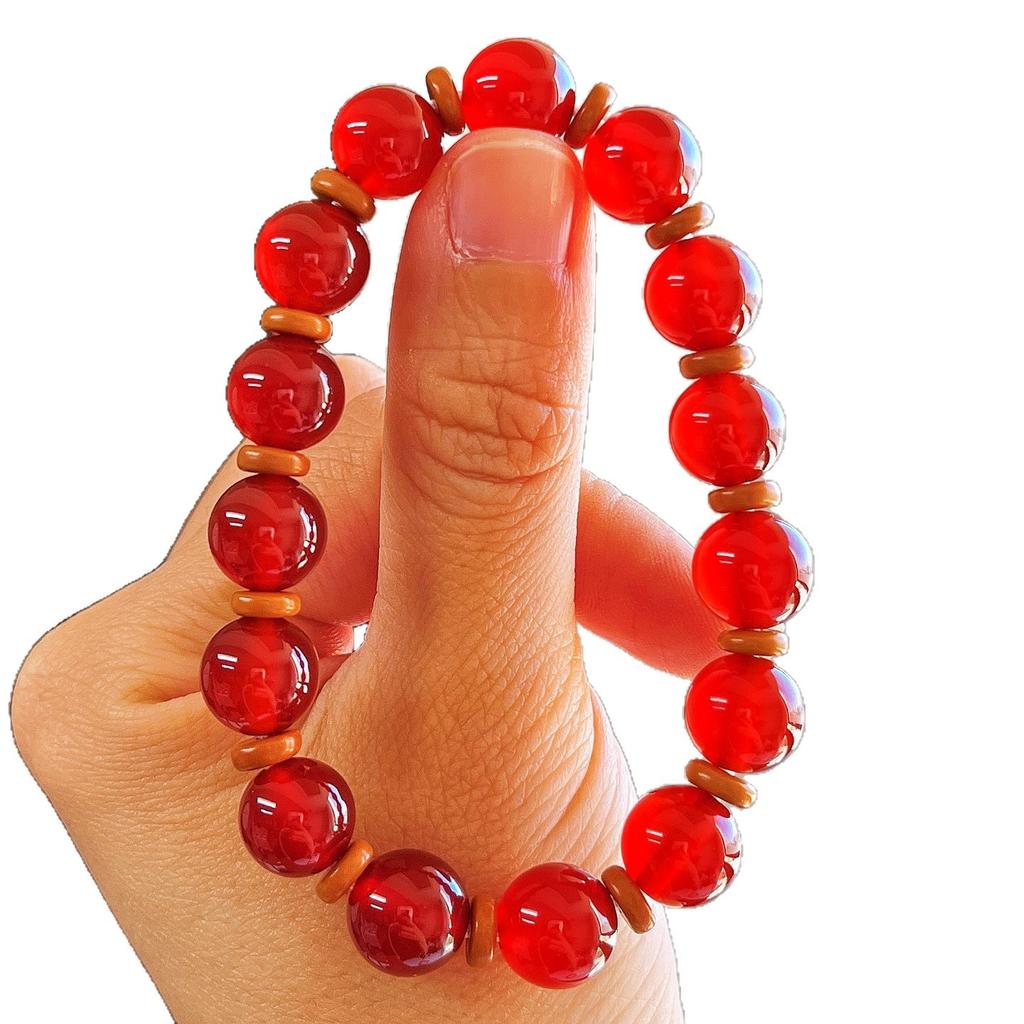 Vintage 7A Natural Chalcedony Agate Design Bracelet Bracelet