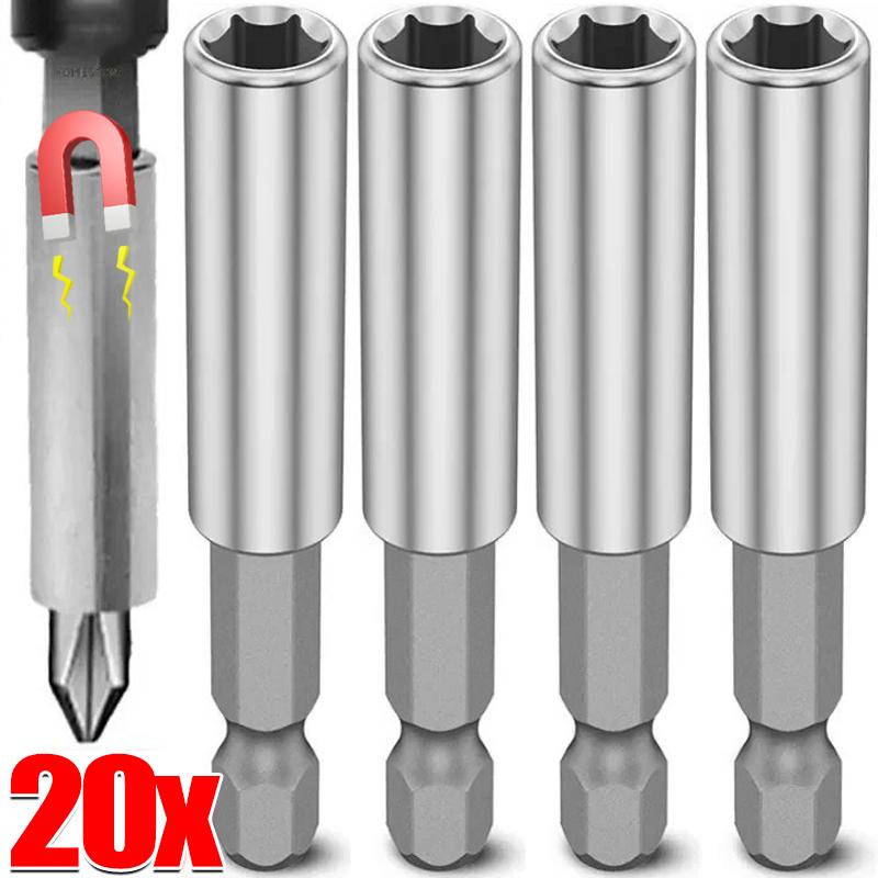20/1pcs Magnetic Screwdriver Extension Hexagonal Handle Extended Connecting Rod Carbon Steel Screwdrivers Bit Holder Power Tools