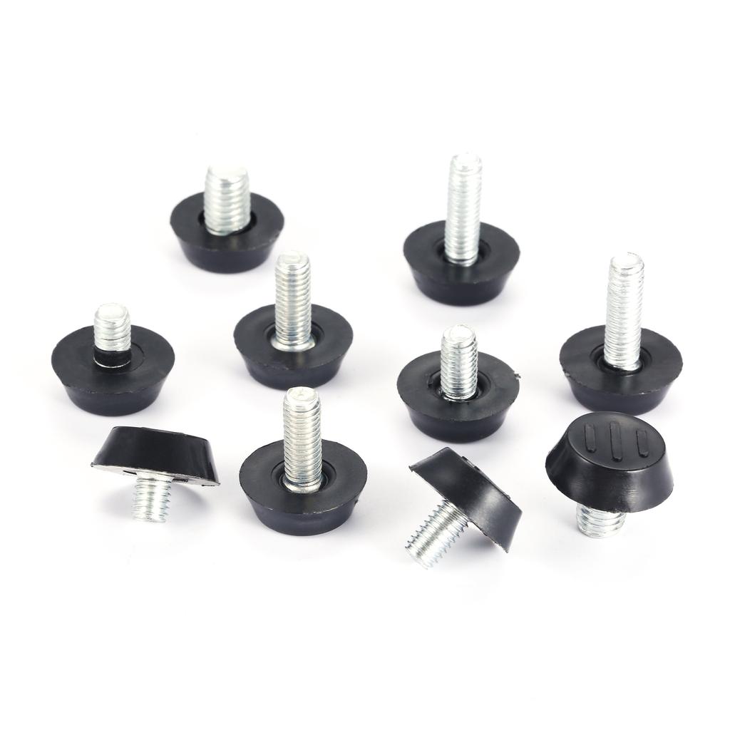 20 Pcs/lot Home Screw On Furniture Leveler Adjustable Leveling Glide Leg Foot Adjuster Levelers Pad for Table Desk M6 M8 Thread
