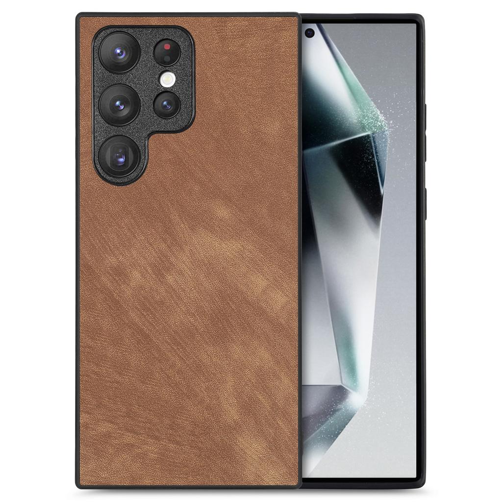 For Samsung Galaxy S24 Ultra Case Retro Slim Fit PU Leather Phone Back Cover