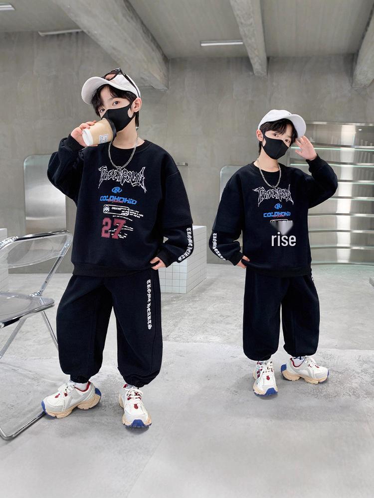 Klučičí sportovní podzimní dvoudílná souprava 2025 - Cool styl pro velké kluky