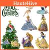 Delightful Cinderella Snow White Ariel Belle Rapunzel Acrylic Pendant Ornaments Xmas Tree Decor