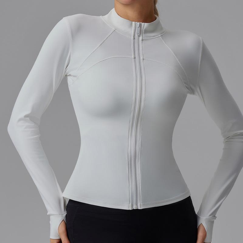 Lulu Women's Quick-Dry Yoga Jacket: Long Sleeve Cardigan for Running, Cycling, and Fitness - Perfect for Autumn and Winter