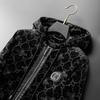 2024 Vinter Europeisk High-End Herr Suede Tryckt Huva Bomullsjacka - Casual Varm Rock