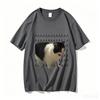 New Funny Meme Sad Crying Cat Printed Adult And Kids Casual Cotton Tshirt Summer Harajuku Short Sleeve Tees Clothes