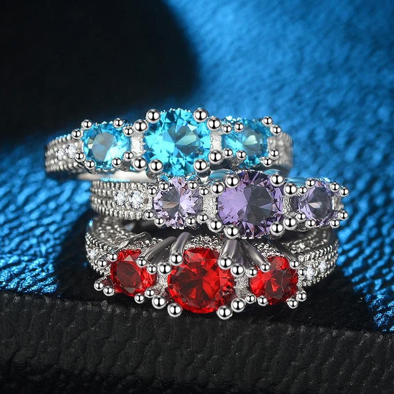 Weißer Schneeflocken Zirkon Ring Damenschmuck Geschenk