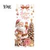 Removable Festive Wall Art Christmas Window Clings, Cute Snowman Santa Penguin Reindeer Stickers for Decals Glass, Reusable Holiday Static PVC