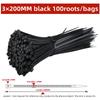 Fascetta autobloccante in nylon di plastica 100 pezzi nera 5x300 fascetta fermacavo anello di fissaggio fascetta 4x200 fascetta avvolgicavo con cerniera set fascetta in nylon