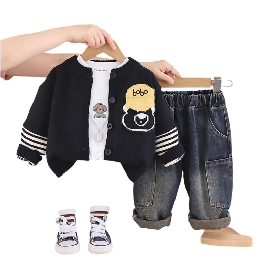 Uformelt langermet sett for barn, komfortable hverdagsantrekk