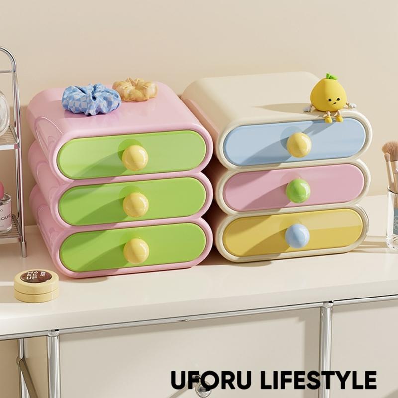 ABS PET Plastic Makeup Organizers Enhances Durability Long Time Use Cosmetic Storage Solution Space Saving