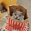 Hide-and-seek Kraft Paper Tunnel Chew Cat and Dog Kraft Paper Bag Creative Kraft Paper Cat Toy